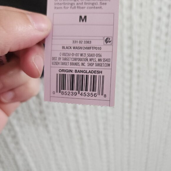 Wild Fable Black Denim Crop Top Vest Women's Size Medium - Picture 10 of 12